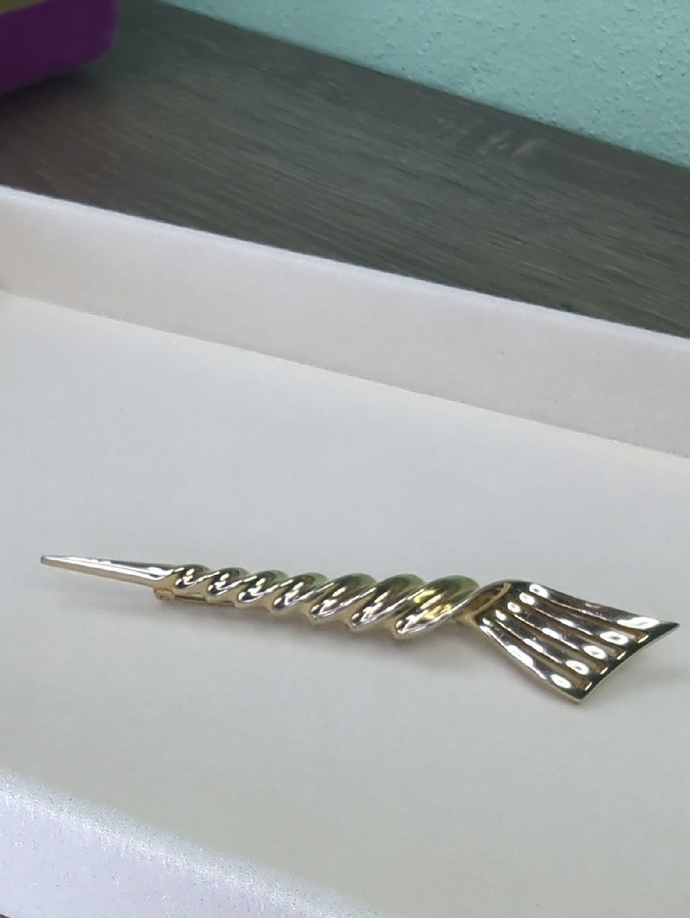 Vintage Boucher Gold Tone Twisted Brooch, Pat Pending 3132